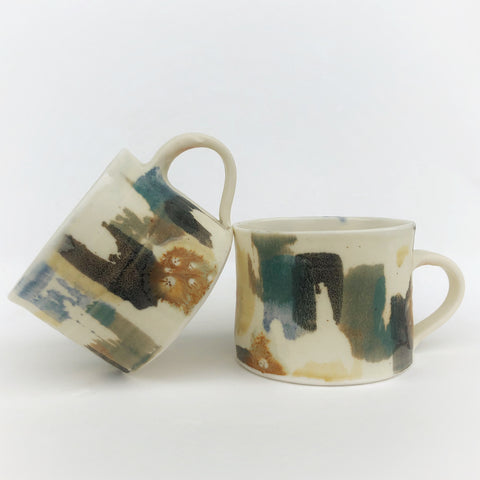 paintbox mugs in porcelain- BACK IN STOCK